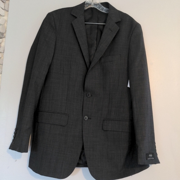 Le Chateau Segal Collection Suit Jacket Mens 38 Grey Made In Italy NWT 100% Wool - Picture 2 of 9